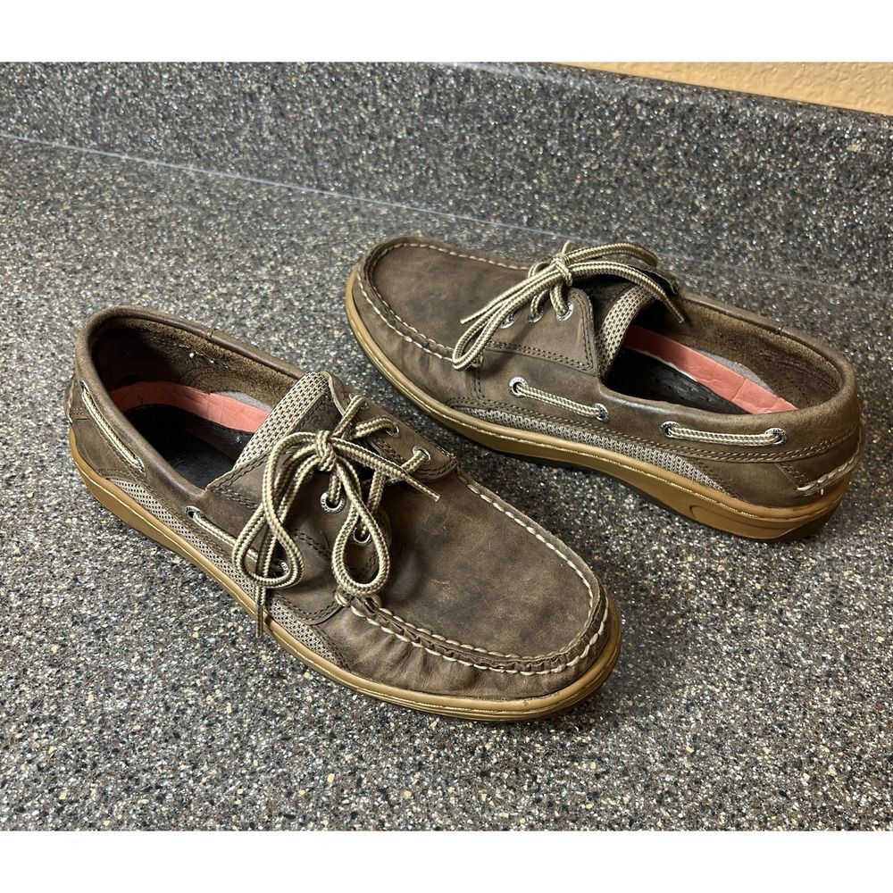 Sperry Top-Sider Mens Size 8 M Brown Leather Loafer Comfort Casual Slip On Shoes